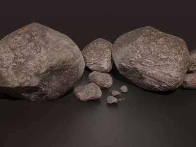 Rock Pack  Low-poly 3D model