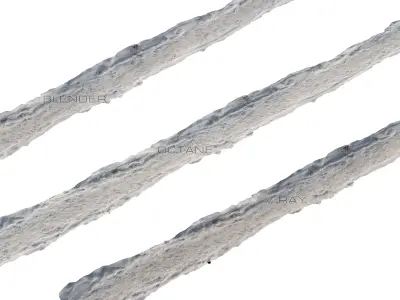 Snow 14 footprints PBR Low-poly 3D model