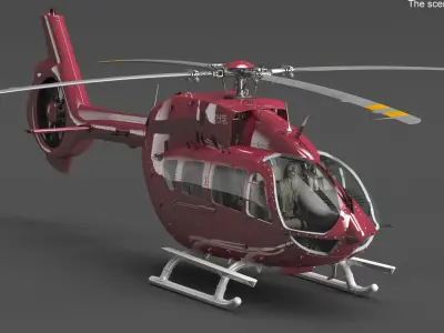  Eurocopter H145 Helicopter Rigged 