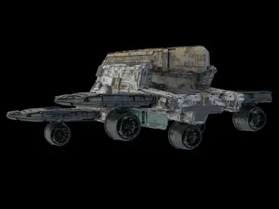 salina v3 Huge SciFi Spaceship 3D model