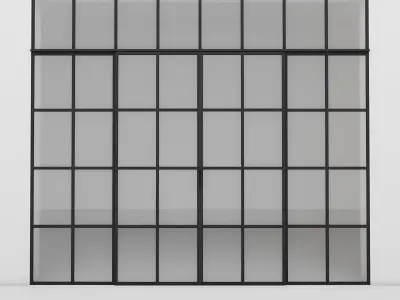 Aluminium door 5 3D model