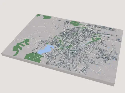 Rezekne City  Latvia 3D model