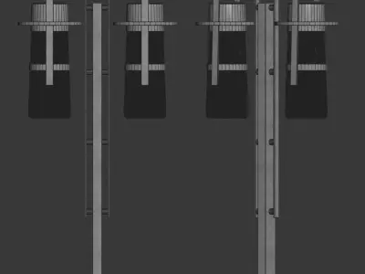 Balthus outdoor dual light  3D model