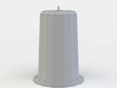 Road barrel Low-poly 3D model