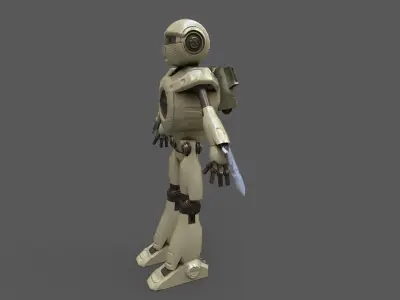 Robot Low-poly 3D model 17