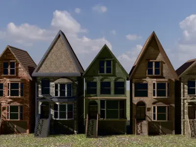 Rows of Houses 3D model