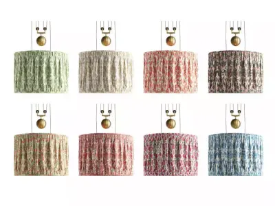 Pulley System Rise and Fall Pendant Light 3D Model Pack