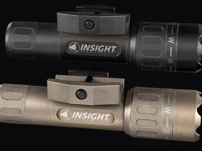 Insight WMX200 Tactical Weapon Light Low-poly 3D model