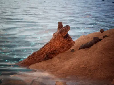 Water and Sand  55 Assets Low-poly 3D model