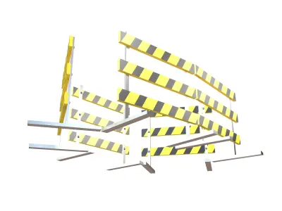 Road Barriers v3 002 Low-poly 3D model