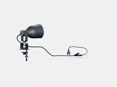 HEKTAR Wall-clamp spotlight 1 3D model