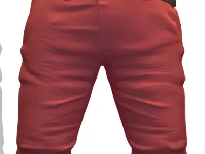 Red Shorts - Summer Casual Leg Wear  3D model
