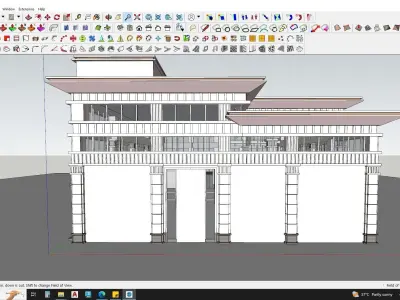 Art deco shopping mall 3d model 3D model