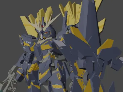 RX-0 N Unicorn Gundam 02 Banshee Norn 3D model