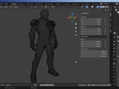 IronMan-Mark-2 3DModel Low-poly 3D model