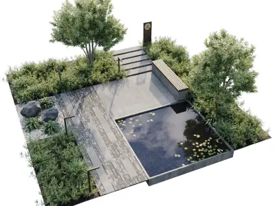 Town square 3D model