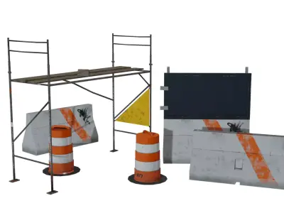 Construction Props Game Ready Low-poly 3D model
