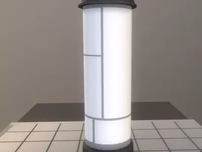 Classic Advertising Pillar 03 Low-poly 3D model