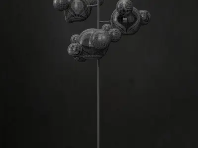 Floor lamp Giopato and Coombes Bolle 18 3D model