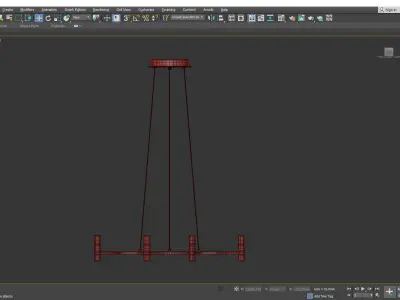 Nexus LED Chandelier Low-poly 3D model