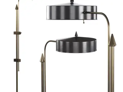 Abram Brass Floor Lamp 3D model