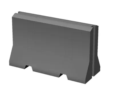 Concrete Divider Low-poly 3D model