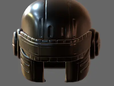 Gas mask helmet 3d model scifi Low-poly  3D model