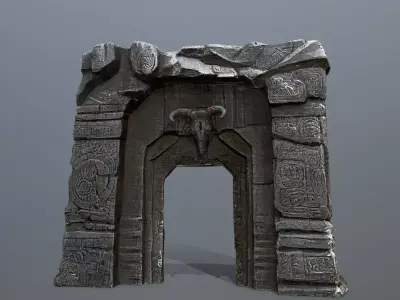 old gate Low-poly 3D model order