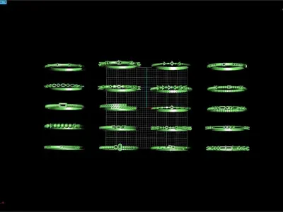 Beautiful pack of light rings Free 3D print model