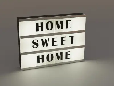 Lightbox light box that says you make me happy 3D model