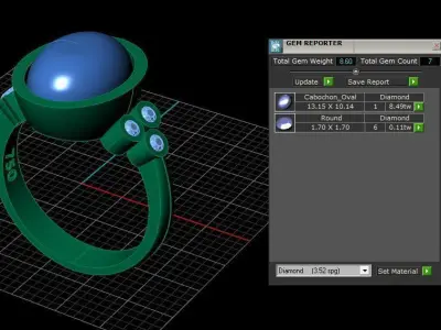 Jewelry ring 413 3D print model