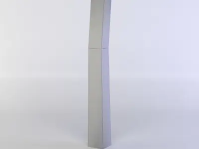 Fence segment pole Low-poly 3D model