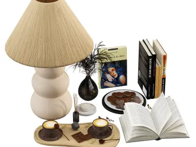 Decorative set 02 3D model 19
