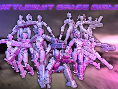 Battlesuit Space Girls 3D print model