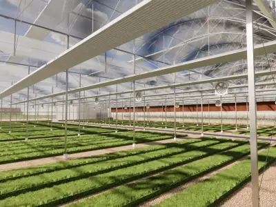 Agricultural Greenhouse Tent Frame -B1 3D model