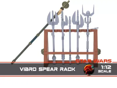 Vibro Spear Rack 1-12 Scale Blackseries 3D print model