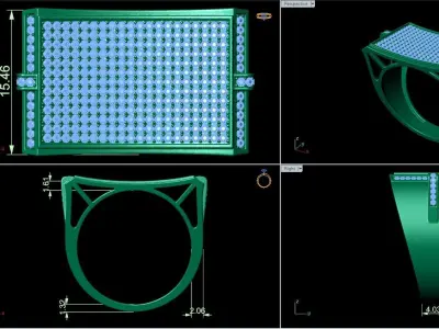 Big fancy mans ring 3D print model