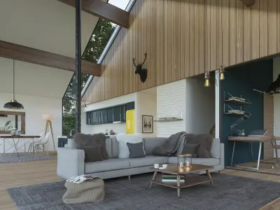 Forest Cabin House 3D model