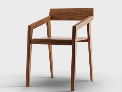 Wood Chair Low-poly 3D model purchase
