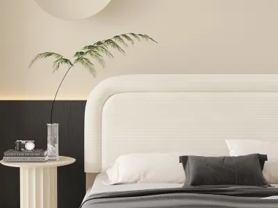 Comfortable bedroom interior scene  3D model