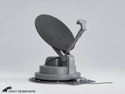 Satellite Dish Antenna Low-poly 3D model