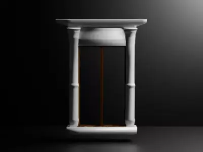 GREEK WINDOW with wood Free 3D model