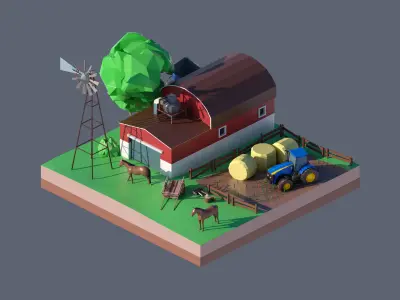 land 65A Low-poly 3D model