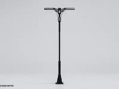 Sci-Fi Streetlight Low-poly 3D model