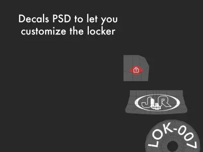 Luggage belt with locker 3D model