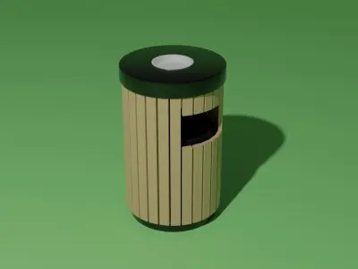 Street trash can 3D model