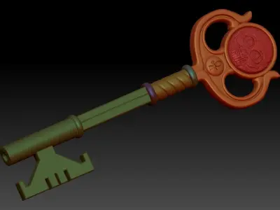 Locke and key Ghost key 3D print model