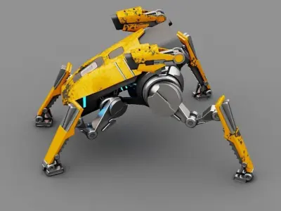 Combat Droid  rigged character 3D model