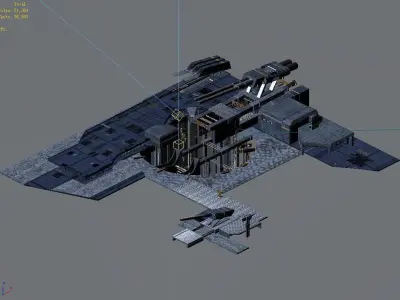Spaceship - guardian turret 01 3D model