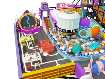 Children playground 03 Low-poly 3D model